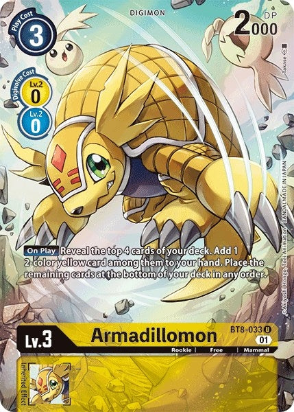Image for Armadillomon (Alternate Art) (BT8-033 U) (BT08) - Digimon Card Game