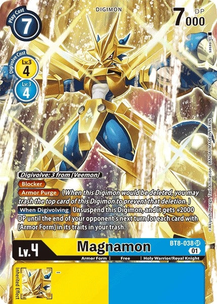 Image for Magnamon (Alternate Art) (BT8-038 SR) (BT08) - Digimon Card Game