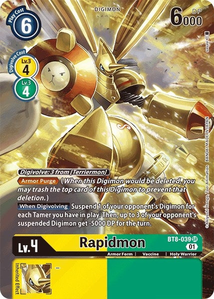 Image for Rapidmon (Alternate Art) (BT8-039 SR) (BT08) - Digimon Card Game