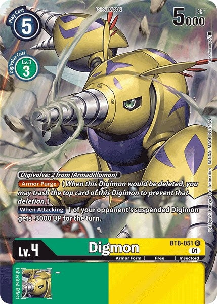 Image for Digmon (Alternate Art) (BT8-051 R) (BT08) - Digimon Card Game