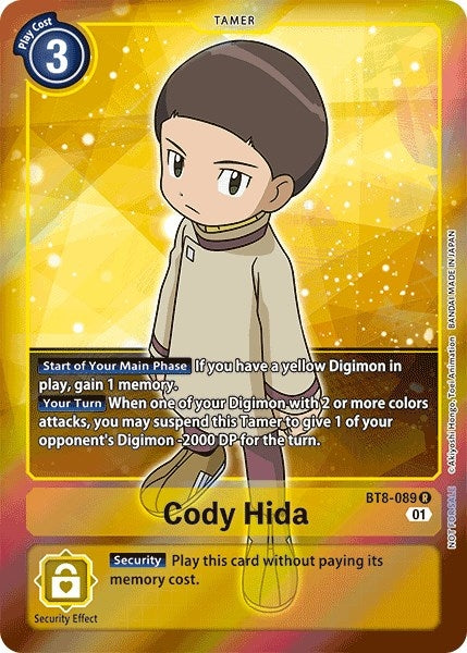 Image for Cody Hida (Box Topper) (BT8-089 R) (BT08) - Digimon Card Game