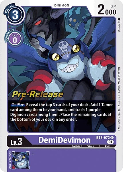 Image for DemiDevimon (BT8-072 U) (BT08_PR) - Digimon Card Game