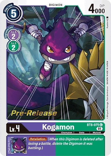 Image for Kogamon (BT8-075 U) (BT08_PR) - Digimon Card Game