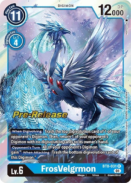 Image for FrosVelgrmon (BT8-031 R) (BT08_PR) - Digimon Card Game