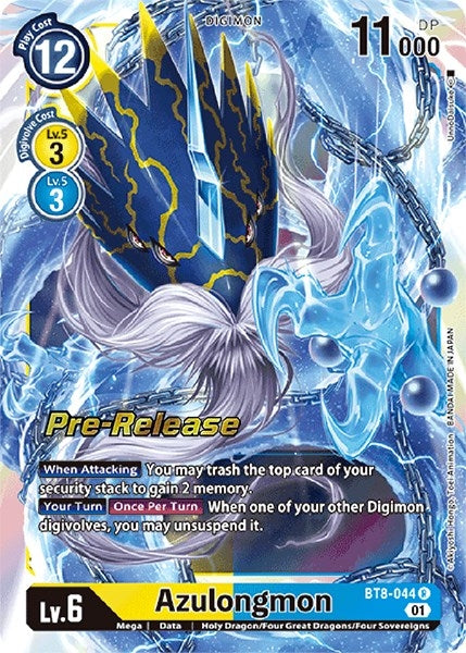 Image for Azulongmon (BT8-044 R) (BT08_PR) - Digimon Card Game