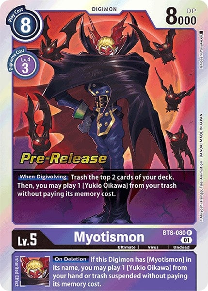 Image for Myotismon (BT8-080 R) (BT08_PR) - Digimon Card Game