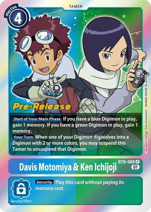 Image for Davis Motomiya & Ken Ichijoji (BT8-088 R) (BT08_PR) - Digimon Card Game