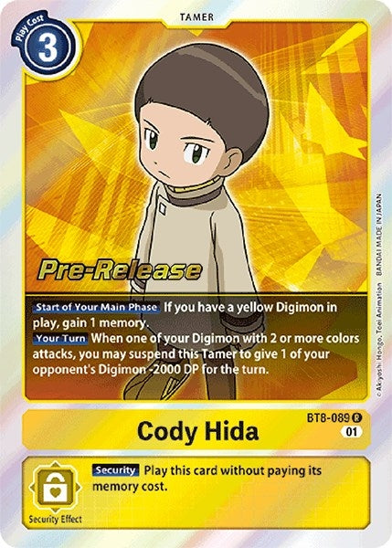 Image for Cody Hida (BT8-089 R) (BT08_PR) - Digimon Card Game