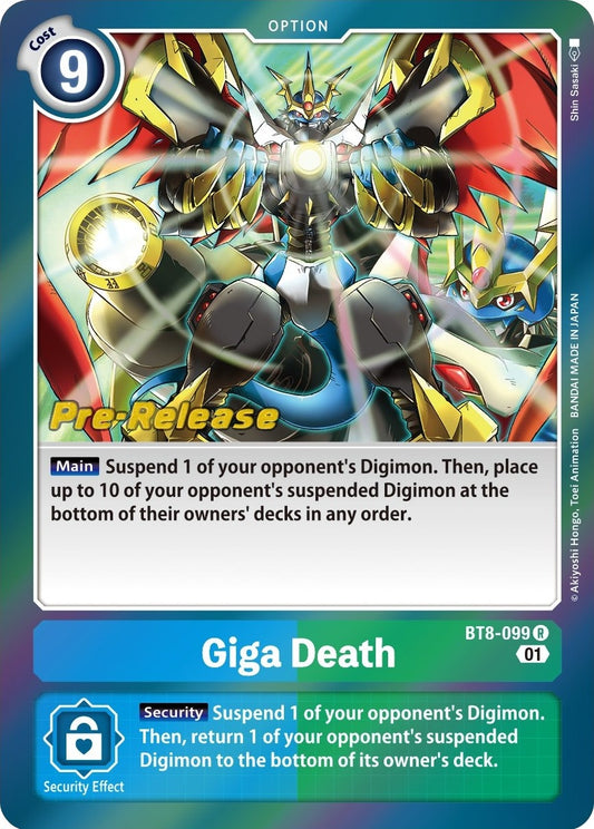 Image for Giga Death (BT8-099 R) (BT08_PR) - Digimon Card Game