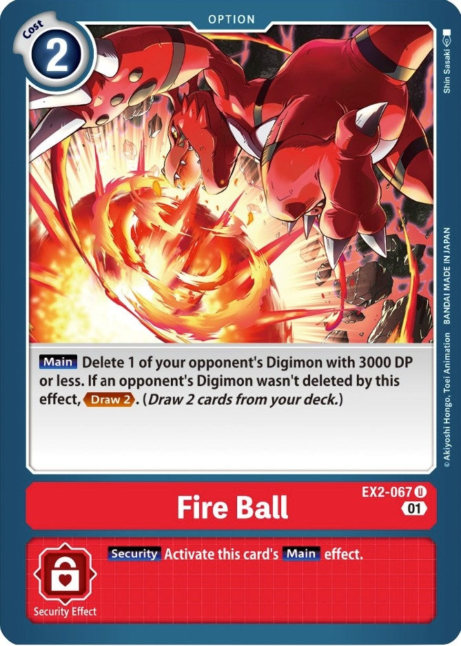 Image for Fire Ball (EX2-067 U) (EX02) - Digimon Card Game