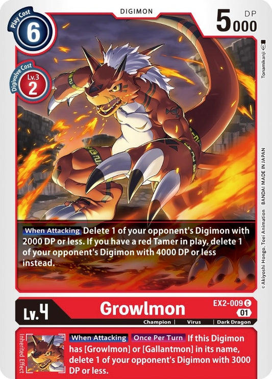 Image for Growlmon (EX2-009 C) (EX02) - Digimon Card Game