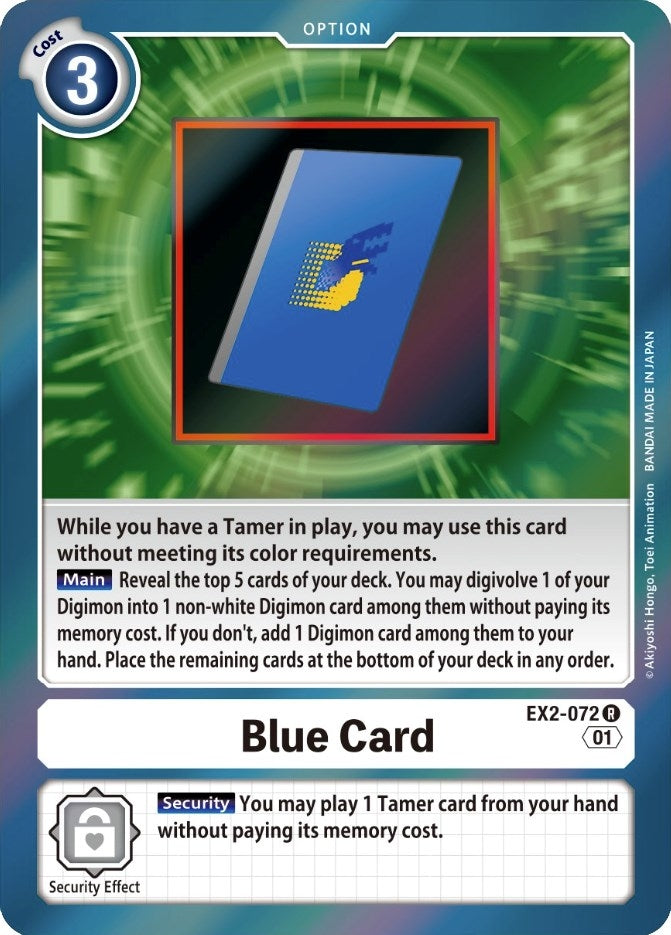 Image for Blue Card (EX2-072 R) (EX02) - Digimon Card Game