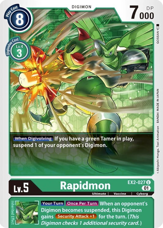 Image for Rapidmon (EX2-027 U) (EX02) - Digimon Card Game
