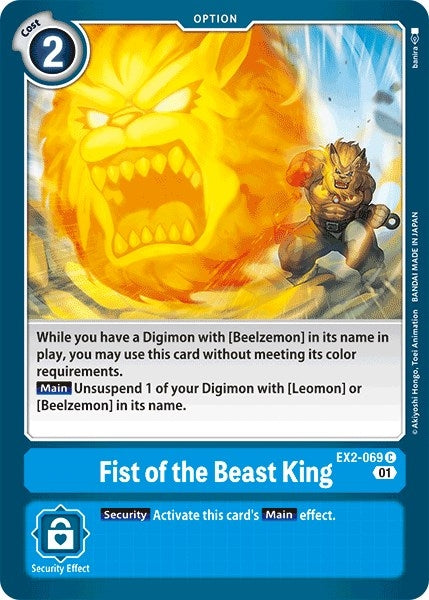 Image for Fist of the Beast King (EX2-069 U) (EX02) - Digimon Card Game