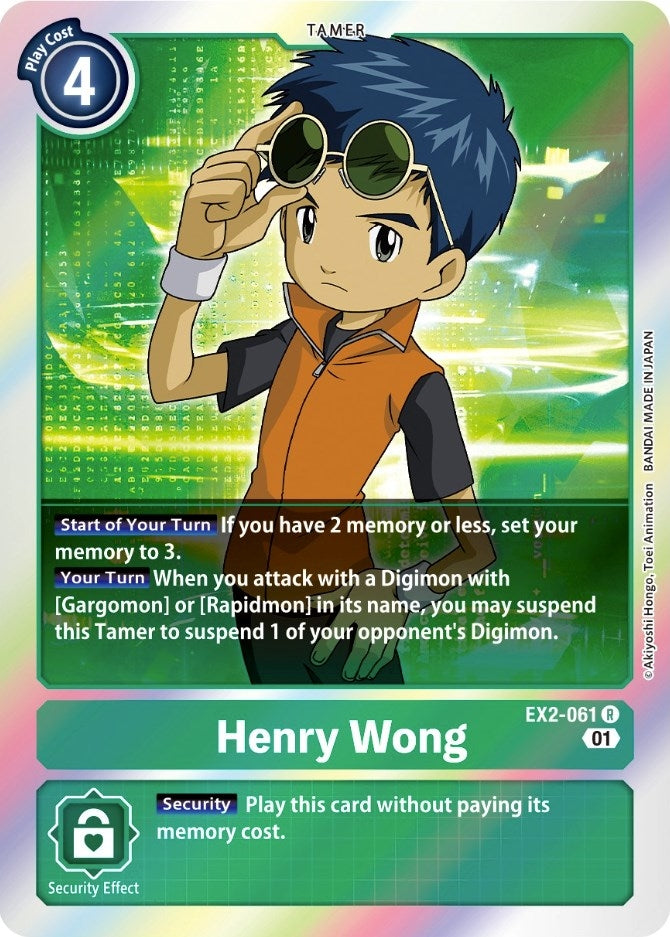 Image for Henry Wong (EX2-061 R) (EX02) - Digimon Card Game