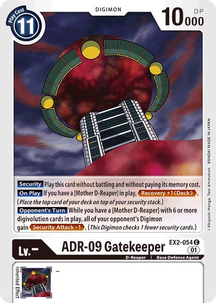 Image for ADR-09 Gatekeeper (EX2-054 C) (EX02) - Digimon Card Game