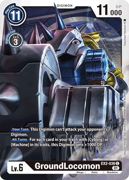 Image for GroundLocomon (EX2-036 C) (EX02) - Digimon Card Game