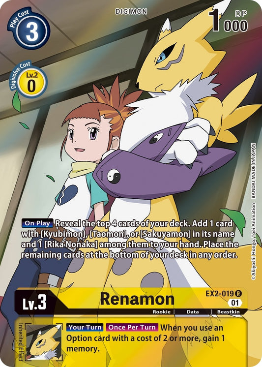 Image for Renamon (Alternate Art) (EX2-019 R) (EX02) - Digimon Card Game
