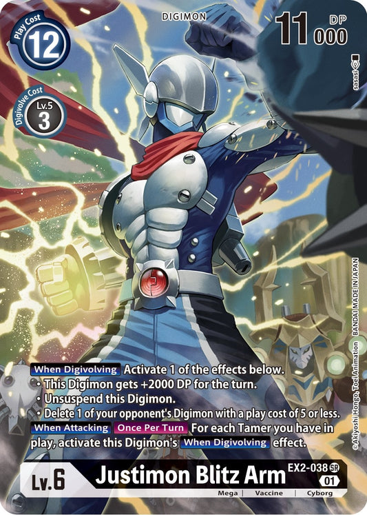 Image for Justimon Blitz Arm (Alternate Art) (EX2-038 SR) (EX02) - Digimon Card Game