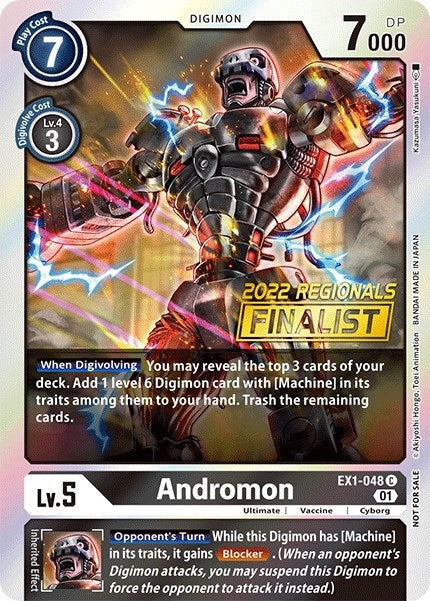 Image for Andromon (2022 Championship Online Regional) [Online Finalist] (EX1-048 C) (EX01) - Digimon Card Game