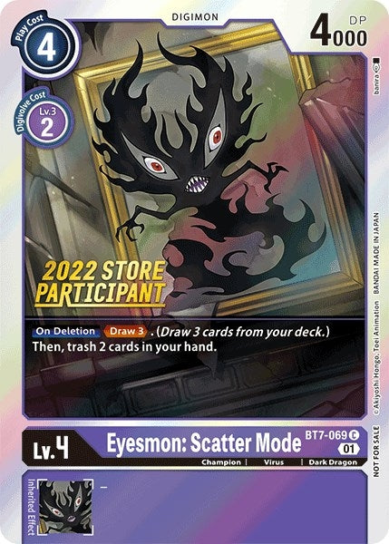 Image for Eyesmon: Scatter Mode (2022 Store Participant) (BT7-069 C) (BT07) - Digimon Card Game