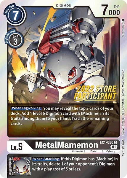 Image for MetalMamemon (2022 Store Participant) (EX1-050 C) (EX01) - Digimon Card Game