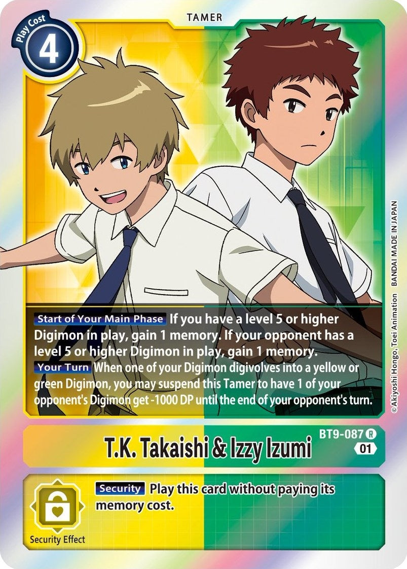 Image for T.K. Takaishi & Izzy Izumi (BT9-087 R) (BT09) - Digimon Card Game