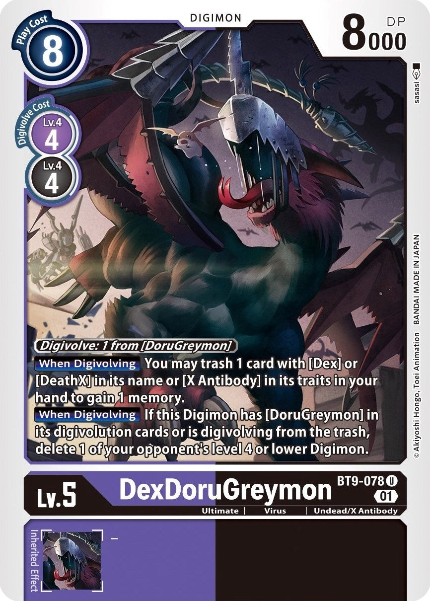 Image for DexDoruGreymon (BT9-078 U) (BT09) - Digimon Card Game