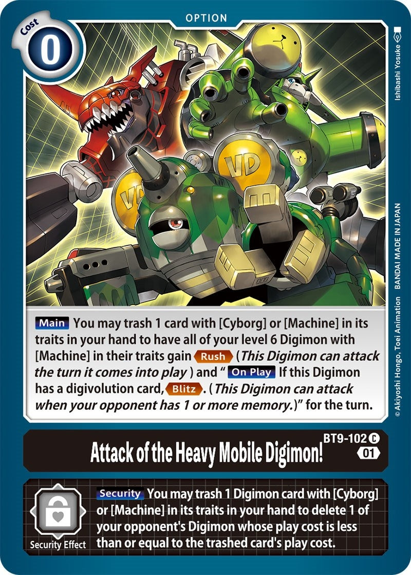 Image for Attack of the Heavy Mobile Digimon! (BT9-102 C) (BT09) - Digimon Card Game
