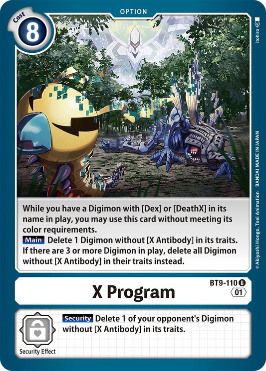 Image for X Program (BT9-110 U) (BT09) - Digimon Card Game