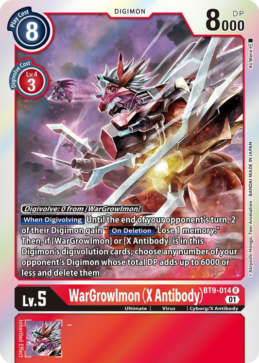 Image for WarGrowlmon (X Antibody) (BT9-014 R) (BT09) - Digimon Card Game