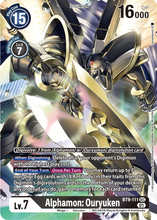 Image for Alphamon: Ouryuken (BT9-111 SEC) (BT09) - Digimon Card Game