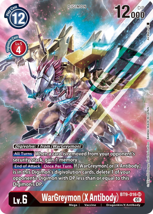 Image for WarGreymon (X Antibody) (Alternate Art) (BT9-016 SR) (BT09) - Digimon Card Game
