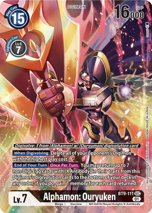 Image for Alphamon: Ouryuken (Alternate Art) (BT9-111 SEC) (BT09) - Digimon Card Game