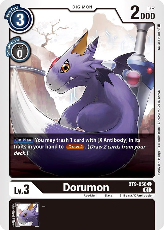 Image for Dorumon (BT9-058 U) (BT09) - Digimon Card Game