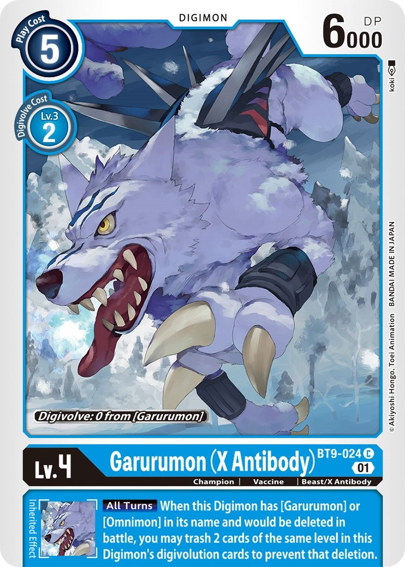 Image for Garurumon (X Antibody) (BT9-024 C) (BT09) - Digimon Card Game