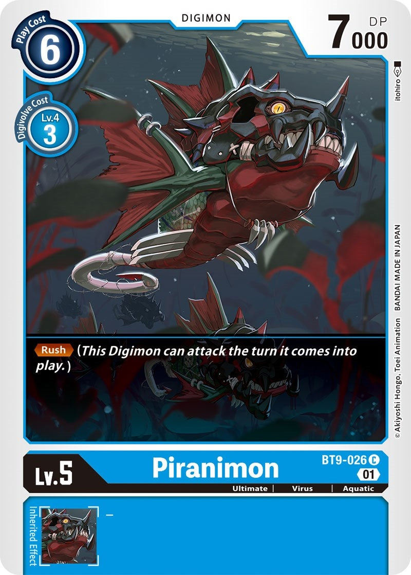 Image for Piranimon (BT9-026 C) (BT09) - Digimon Card Game