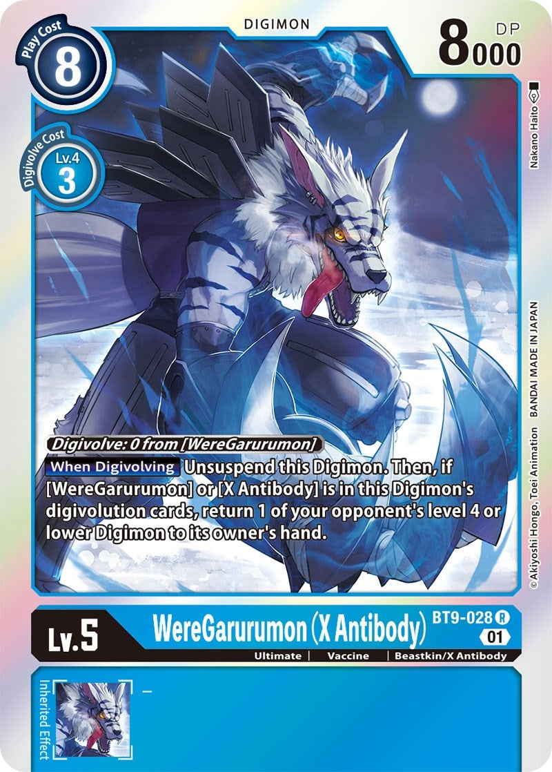 Image for WereGarurumon (X Antibody) (BT9-028 R) (BT09) - Digimon Card Game