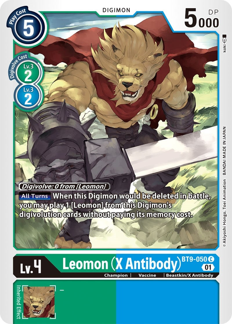 Image for Leomon (X Antibody) (BT9-050 C) (BT09) - Digimon Card Game