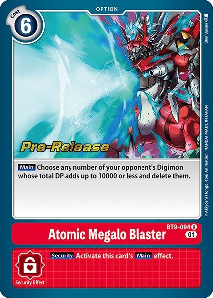 Image for Atomic Megalo Blaster (BT9-094 U) (BT09_PR) - Digimon Card Game