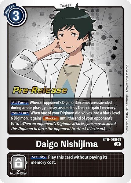 Image for Daigo Nishijima (BT9-089 U) (BT09_PR) - Digimon Card Game