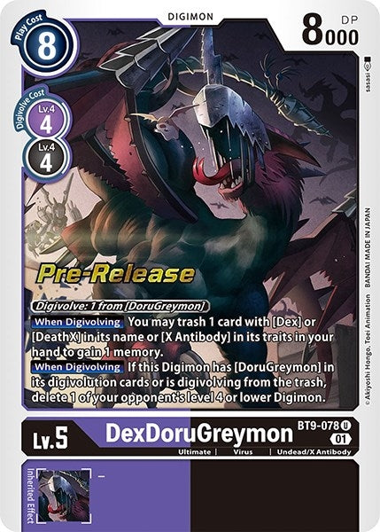 Image for DexDoruGreymon (BT9-078 U) (BT09_PR) - Digimon Card Game