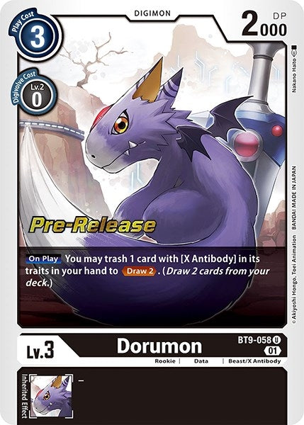 Image for Dorumon (BT9-058 U) (BT09_PR) - Digimon Card Game