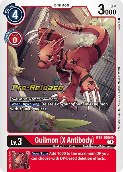 Image for Guilmon (X Antibody) (BT9-009 U) (BT09_PR) - Digimon Card Game