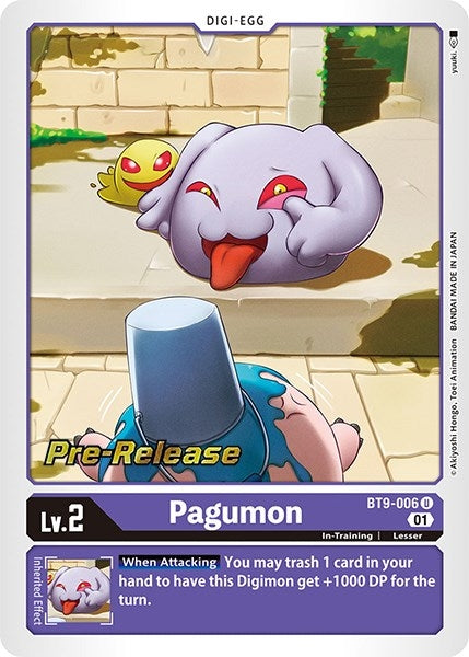 Image for Pagumon (BT9-006 U) (BT09_PR) - Digimon Card Game
