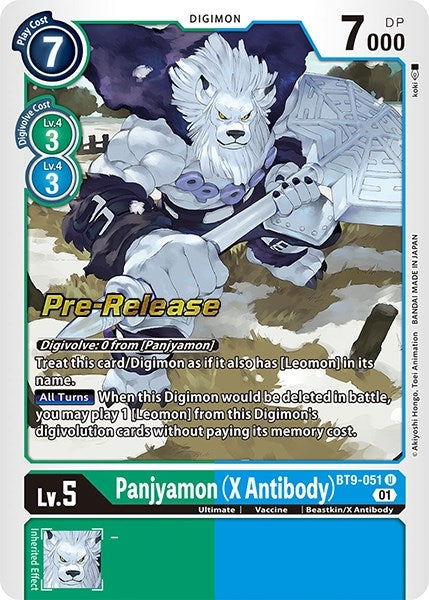 Image for Panjyamon (X Antibody) (BT9-051 U) (BT09_PR) - Digimon Card Game