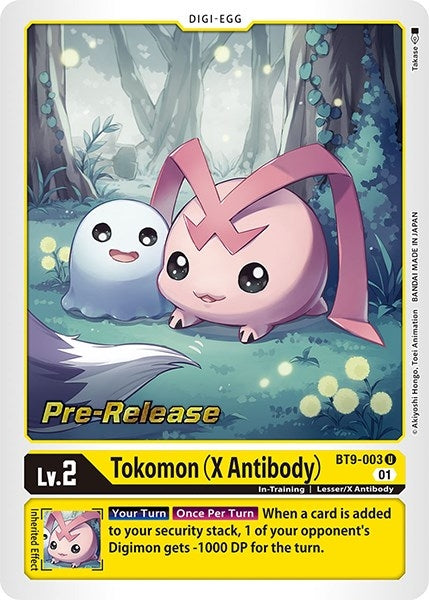 Image for Tokomon (X Antibody) (BT9-003 U) (BT09_PR) - Digimon Card Game