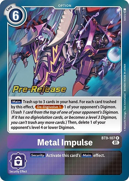 Image for Metal Impulse (BT9-107 R) (BT09_PR) - Digimon Card Game