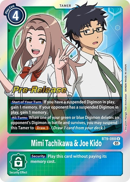 Image for Mimi Tachikawa & Joe Kido (BT9-088 R) (BT09_PR) - Digimon Card Game