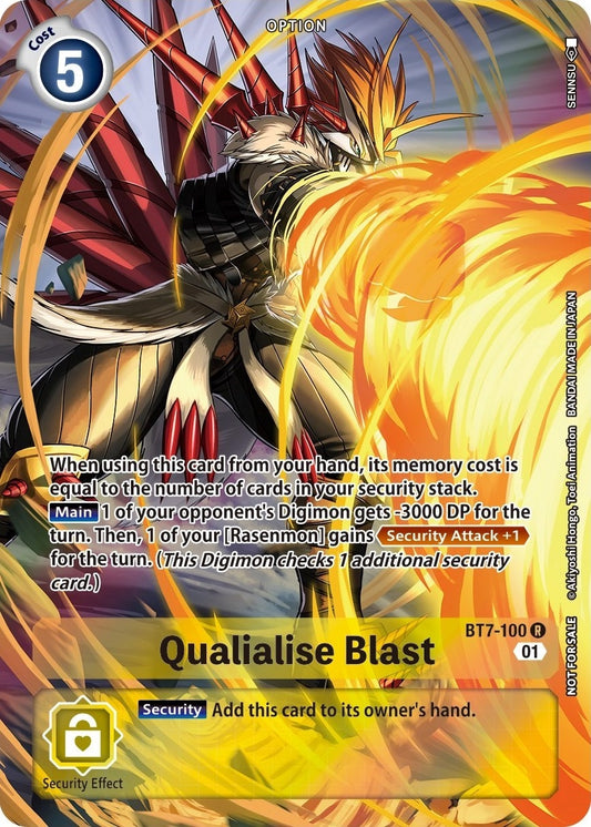 Image for Qualialise Blast (Summer 2022 Dash Pack) (BT7-100 R) (BT07) - Digimon Card Game